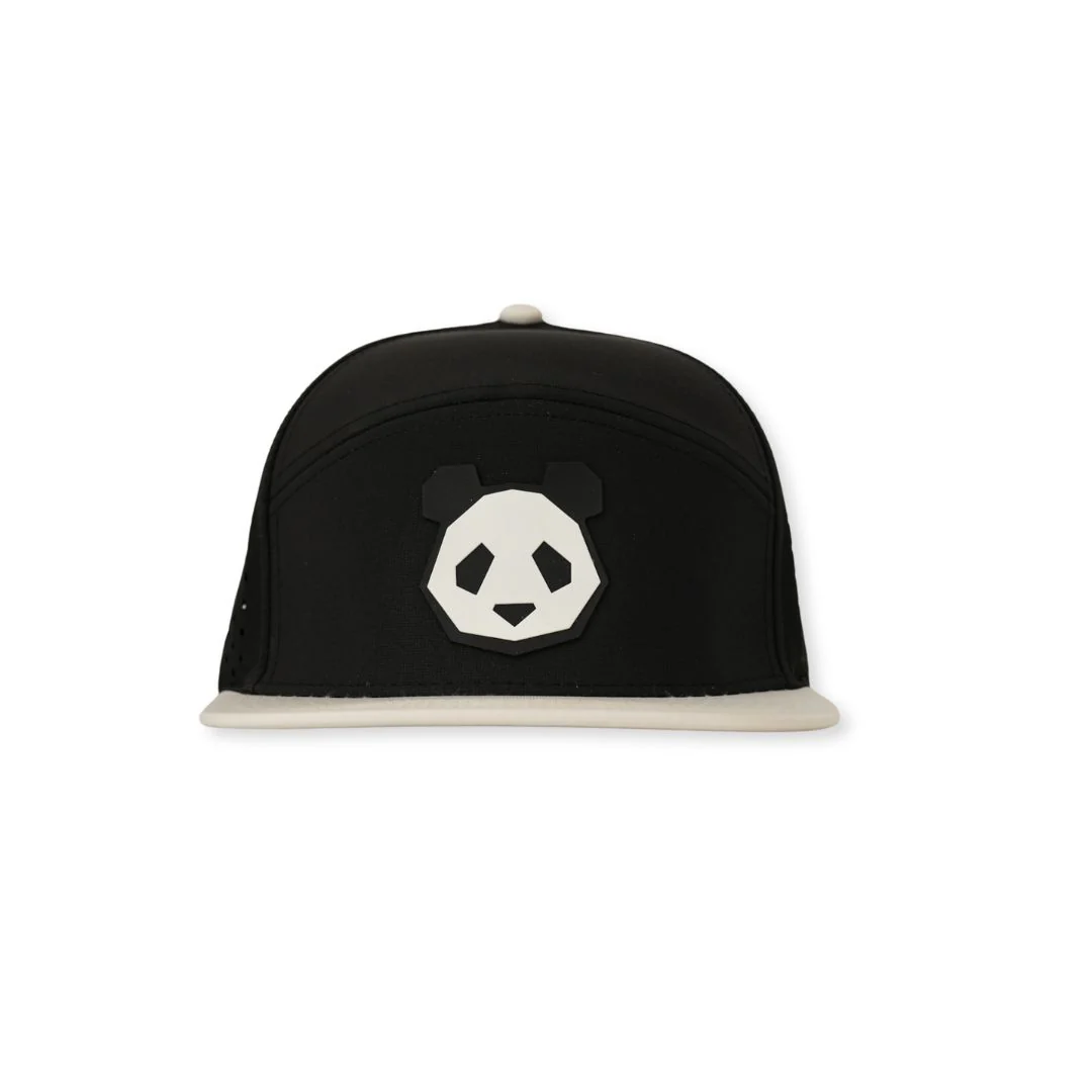 ALL NEW Performance 7 Panel Flat Bill Snapback PVC Patch Panda Head